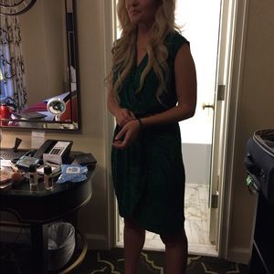 Michael Kors green wrap dress